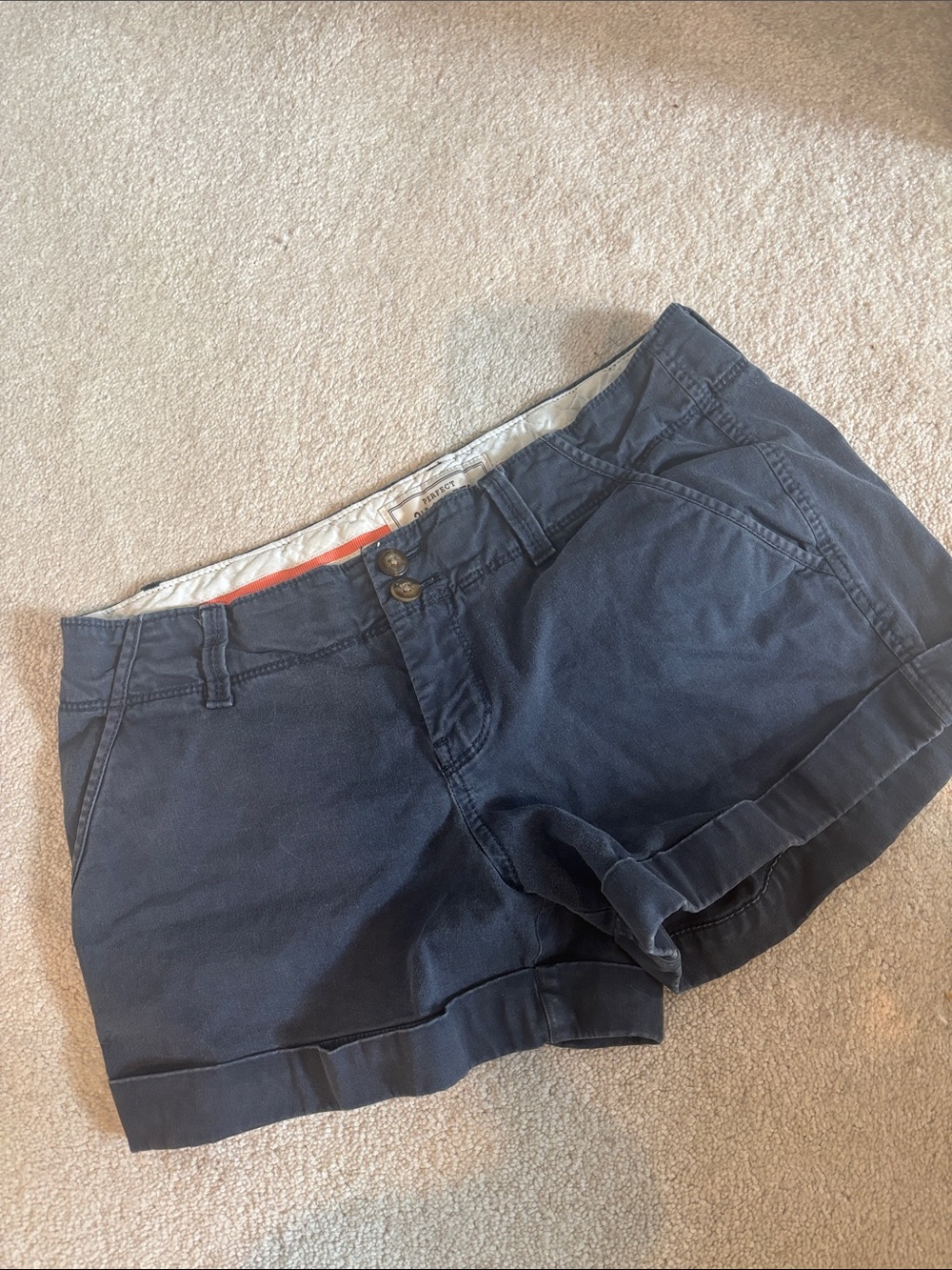 Old Navy 3 1/2 Dark Blue Khaki Shorts - Picture 6 of 6